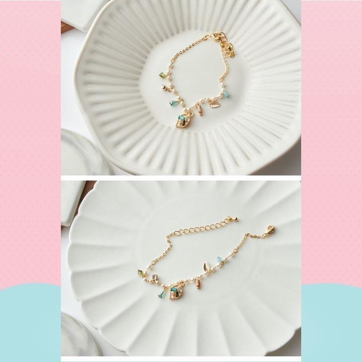 現貨📿 熱帶雨林手鍊 KOREAN正韓 天然石 手鍊 鍍14K金  CK2204007 【貓貨生活】-細節圖4