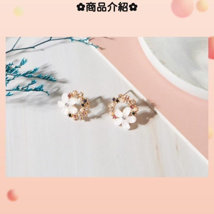 現貨📿 花開饗宴耳環 耳環 花朵 貼耳 防敏鋼針 特殊耳環 花朵耳環 CK2204041 【貓貨生活】-細節圖3