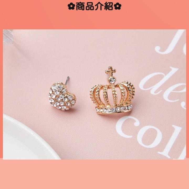 現貨📿 愛之冠冕耳環 皇冠 耳環 防敏鋼針 特殊耳環 皇冠 不對稱耳環 CK2204031 【貓貨生活】-細節圖3