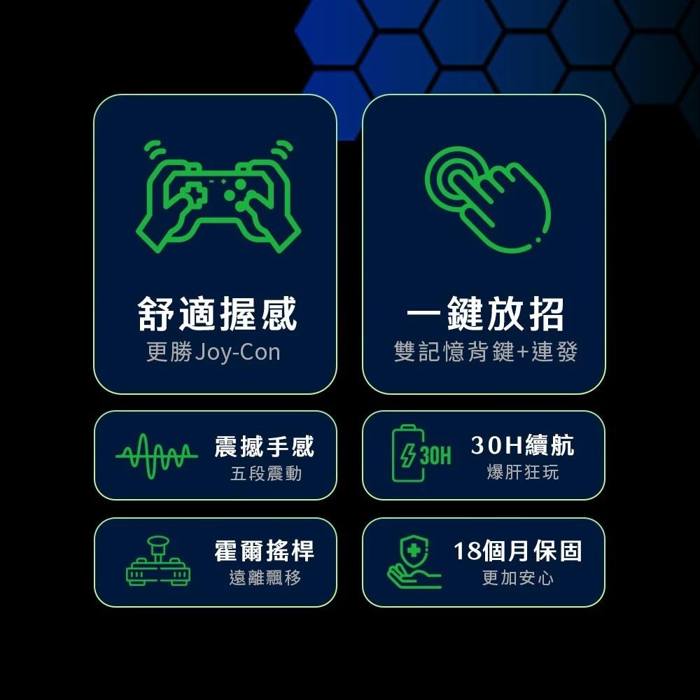 【艾達電玩】GAME’NIR Switch2/1/PC 7Ds-ZAPA 翠閃特仕 七代霍爾搖桿無線手把 電玩酒吧-細節圖7