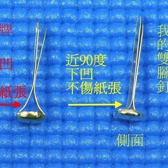 雙腳釘 台灣製 100元500支 腳長12mm 19mm 25mm 不傷紙張設計 diy手工藝品 兩腳釘美勞教學教具雙腳-細節圖2