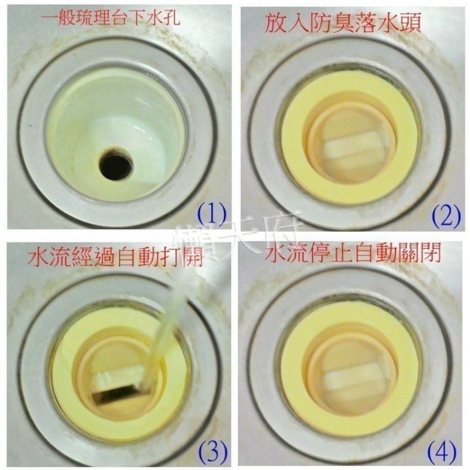 【廚房防臭】流理台自動落水頭 防蟲防蟑螂 排水孔蓋 DIY止臭落水頭 提籠專用 廚房排水口 過濾殘渣 廚房用品 安裝方便-細節圖3