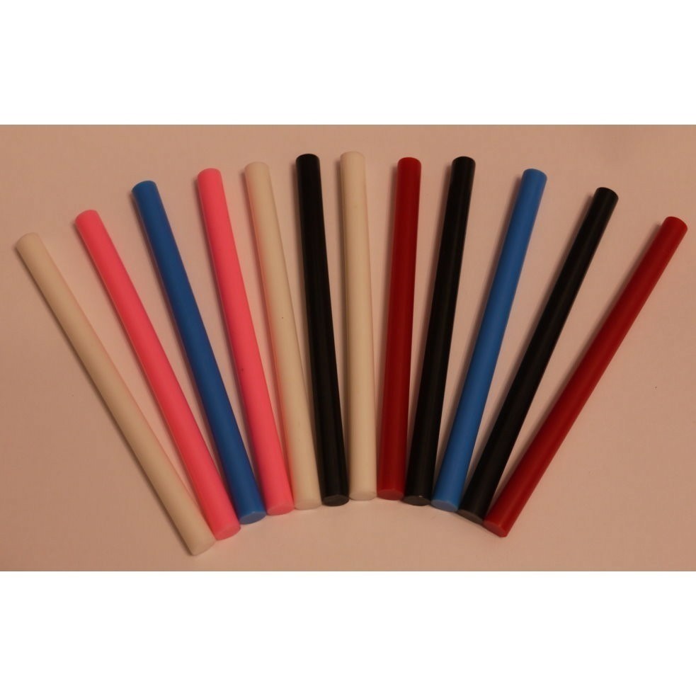 彩色熱熔膠 彩色膠條 黑色熱溶膠條 彩色熱熔膠條 熱熔膠槍用膠條 大膠條細膠條 手工藝 文創 DIY 黑膠條 懶天府-細節圖2