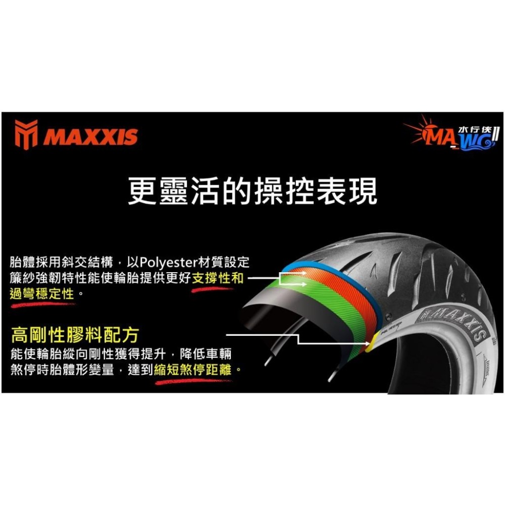 (限時免運）免費安裝12吋 MAXXIS MA-WG II水行俠二代 110/70-12 120/70-12機車輪胎-細節圖6