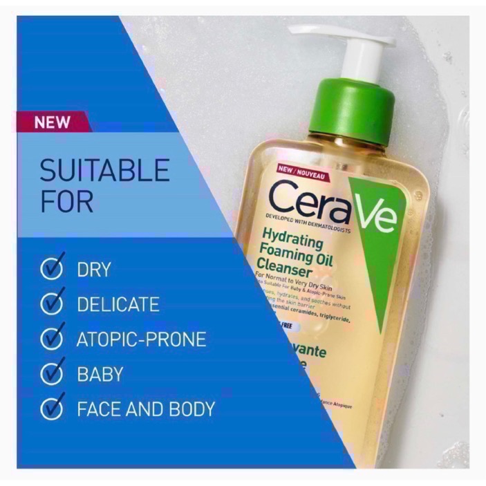 溫和卸妝+潔面✨ceraVe適樂膚保濕潔膚露Hydrating Foaming Oil Cleanser 236ml-細節圖3