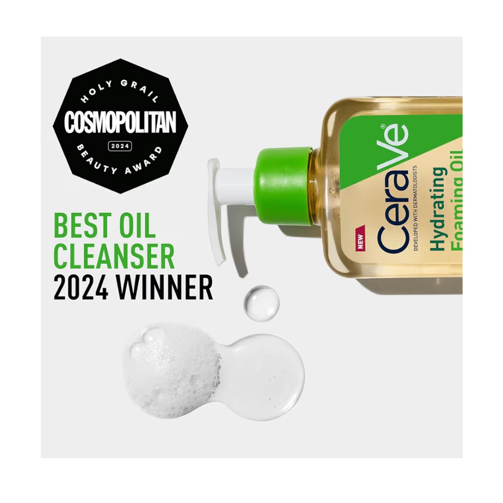 溫和卸妝+潔面✨ceraVe適樂膚保濕潔膚露Hydrating Foaming Oil Cleanser 236ml-細節圖5