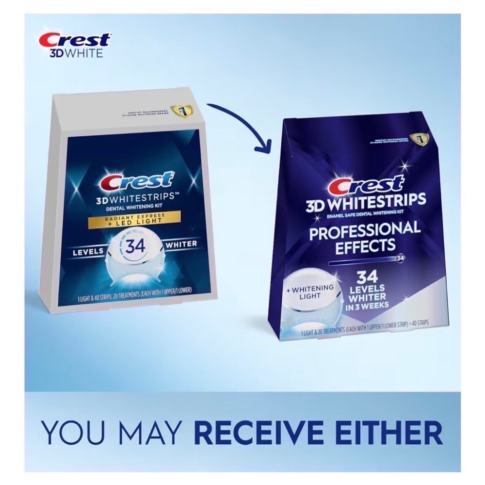 🈶️優惠新包裝💓美國🇺🇸原裝 Crest 3D whitestrips藍光冷光美白儀+牙貼組-細節圖8