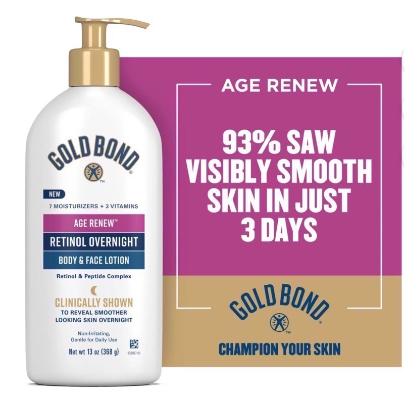 Dr. Grace推薦🫰美國🇺🇸GoldBond A醇+胜肽age renew臉身體兩用夜間抗老更新乳-細節圖5