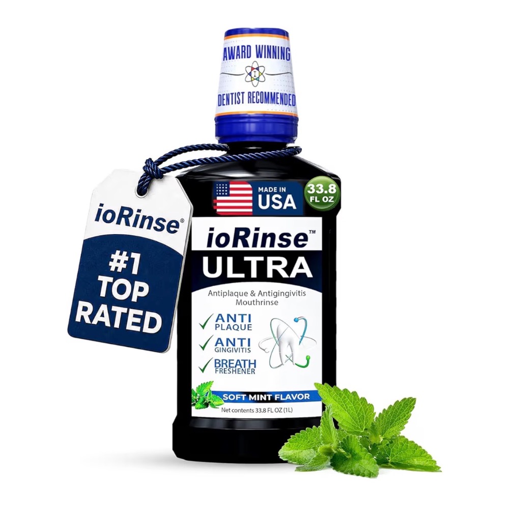 美國🇺🇸ioRinse ULTRA多效牙周護理木糖醇漱口水🔹不含酒精🔹1L-規格圖6