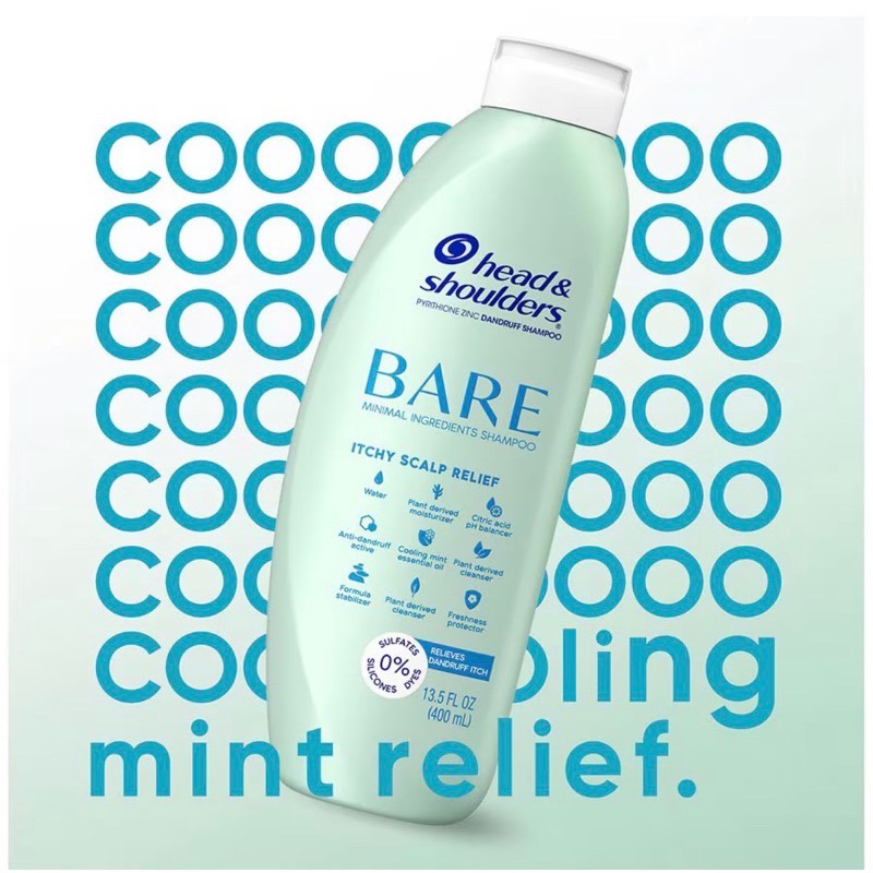 美國🇺🇸新版環保包裝head&shoulders BARE溫和抗屑洗髮精-細節圖4