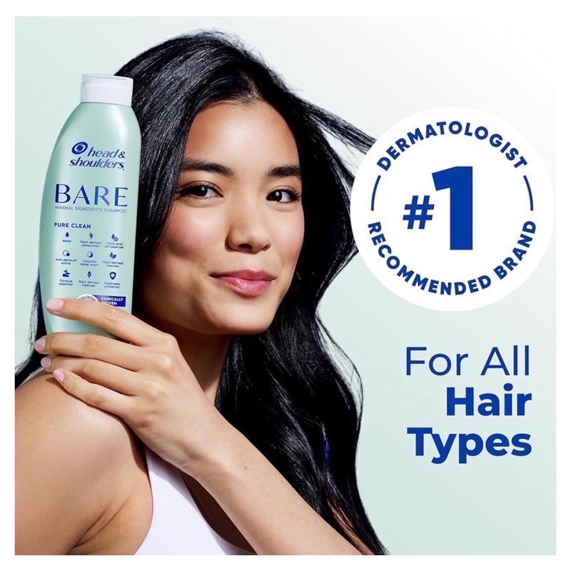 Dr. Grace推薦💓美國🇺🇸新版環保包裝head&shoulders BARE溫和抗屑洗髮精-細節圖2
