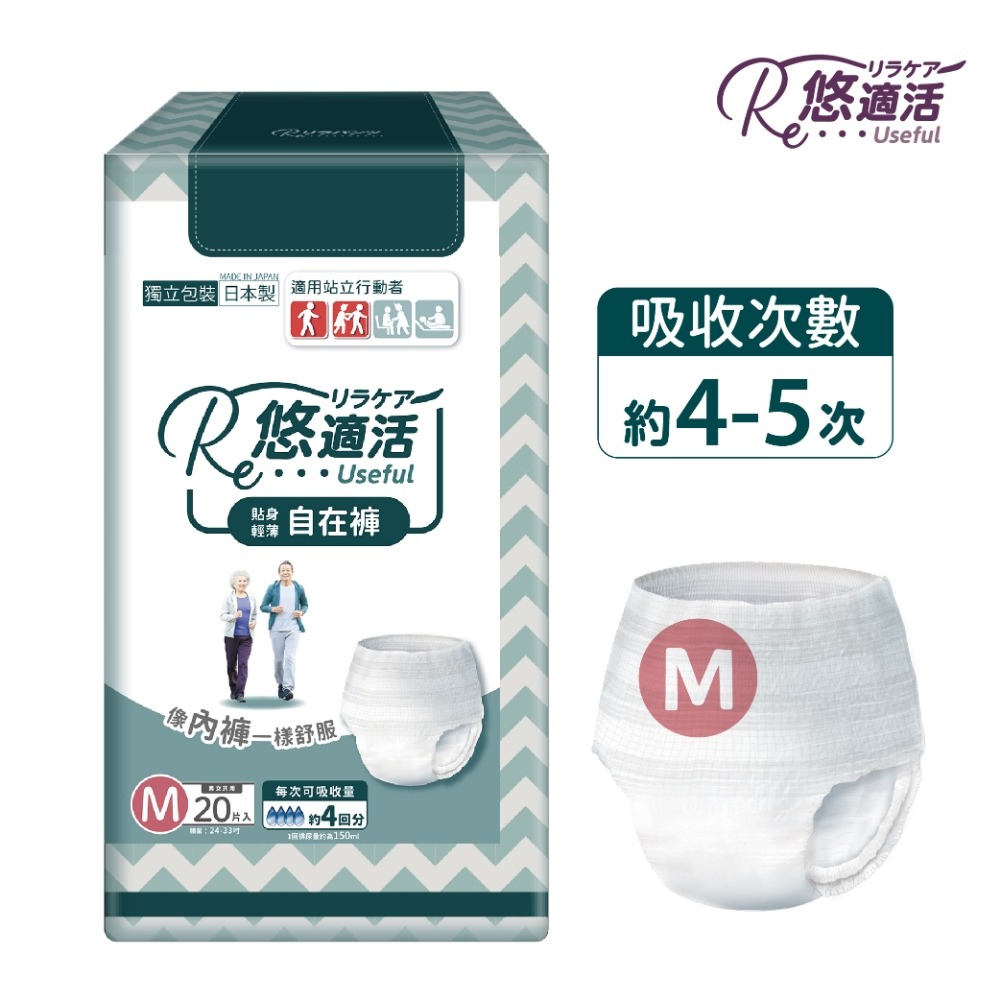 悠適活∣自在褲4回600cc(20片/1包) 超取限購2包-規格圖11