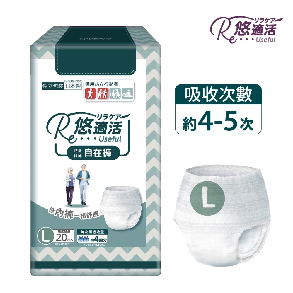 悠適活∣自在褲4回600cc(20片/1包) 超取限購2包-規格圖11