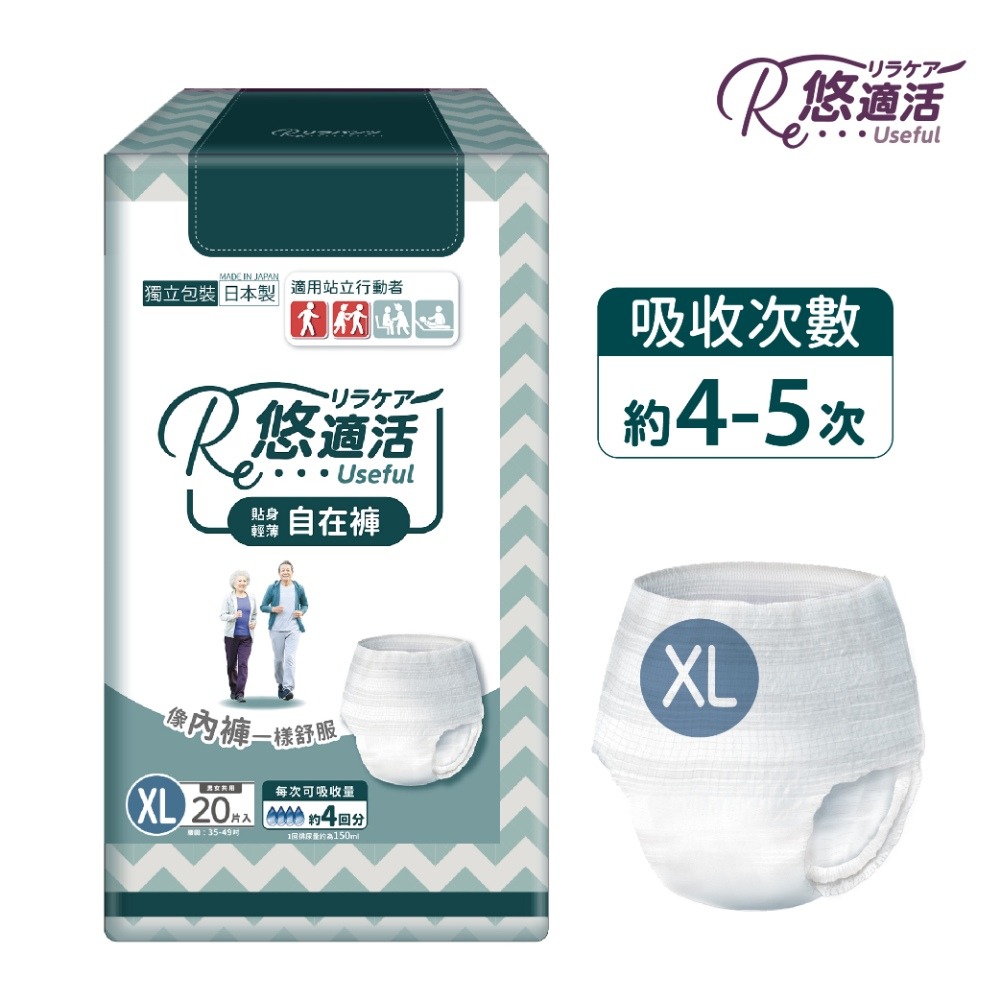 悠適活∣自在褲4回600cc(20片/1包) 超取限購2包-規格圖11
