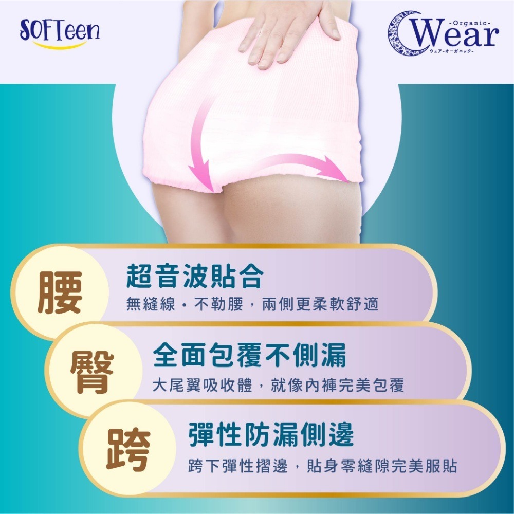 SOFTeen舒婷 日本製柔棉自在安心褲超值組 (10包送1片/共33件)超取限購1組-細節圖6