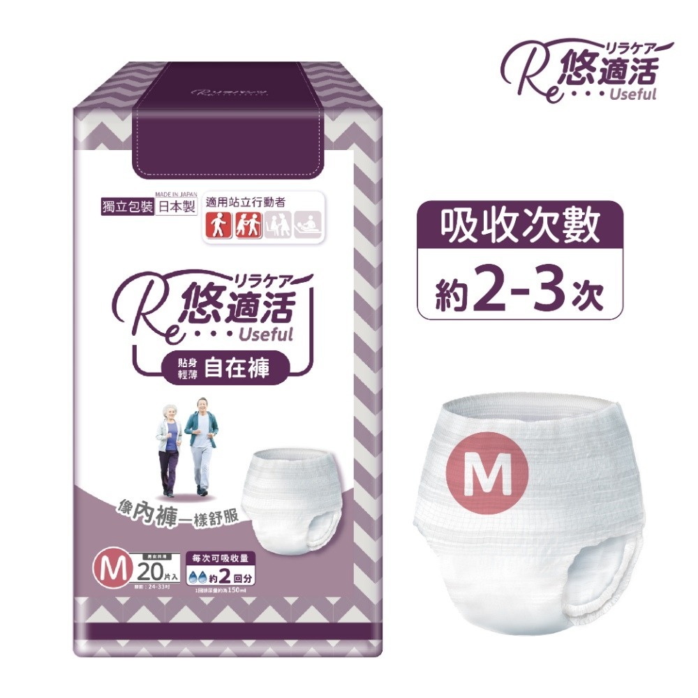 悠適活∣自在褲2回300cc(20片/1包) 超取限購2包-規格圖11