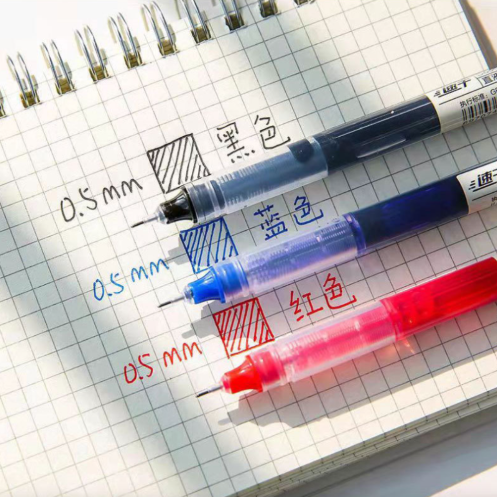 【現貨秒發🔥免運】直液式走珠筆 速乾簽字筆 辦公文具0.5mm針管中性筆 原子筆 辦公筆 簽字筆 珠筆 紅筆 黑筆 藍筆-細節圖8
