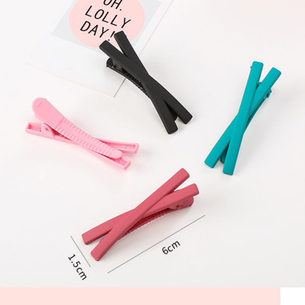 【現貨秒發🔥免運】磨砂髮夾 X髮夾 鴨嘴夾 馬卡龍 韓式髮夾 可愛髮夾 韓系髮夾 瀏海髮夾 瀏海夾 一字夾 髮飾髮夾-細節圖4