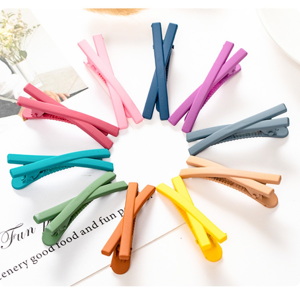 【現貨秒發🔥免運】磨砂髮夾 X髮夾 鴨嘴夾 馬卡龍 韓式髮夾 可愛髮夾 韓系髮夾 瀏海髮夾 瀏海夾 一字夾 髮飾髮夾-細節圖9