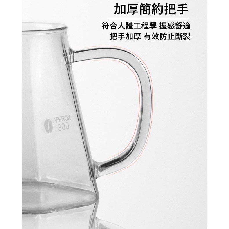 【現貨秒發🔥免運】八角咖啡壺 附蓋子 咖啡分享壺 咖啡壺 手沖咖啡 鑽石壺 加厚 耐熱玻璃壺 咖啡玻璃壺  450ML-細節圖4