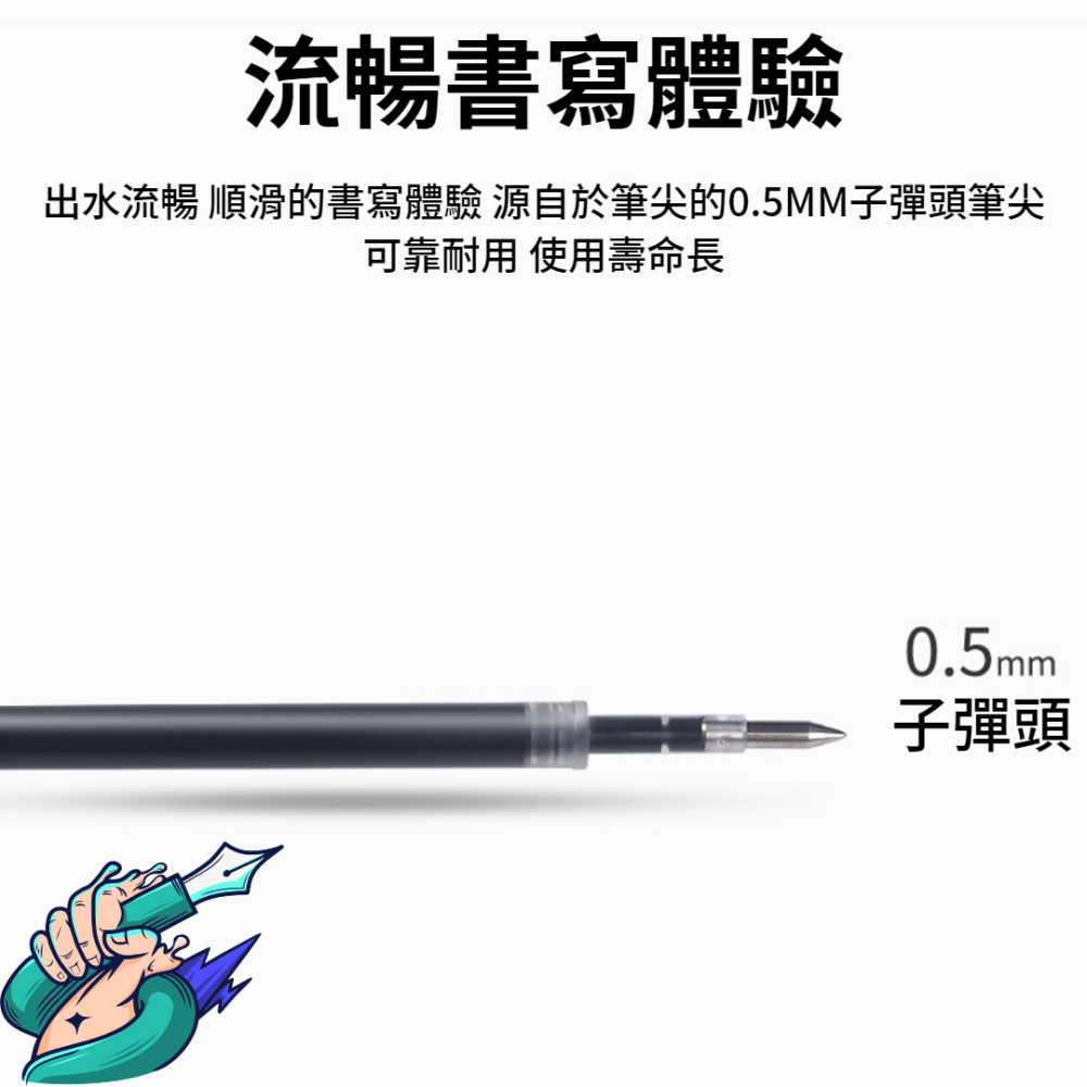 【現貨秒發🔥免運】磨砂按壓中性筆 0.5mm 透明簡約 辦公簽字筆 考試 中性筆 原子筆 批發 筆 紅筆 藍筆 黑筆-細節圖3