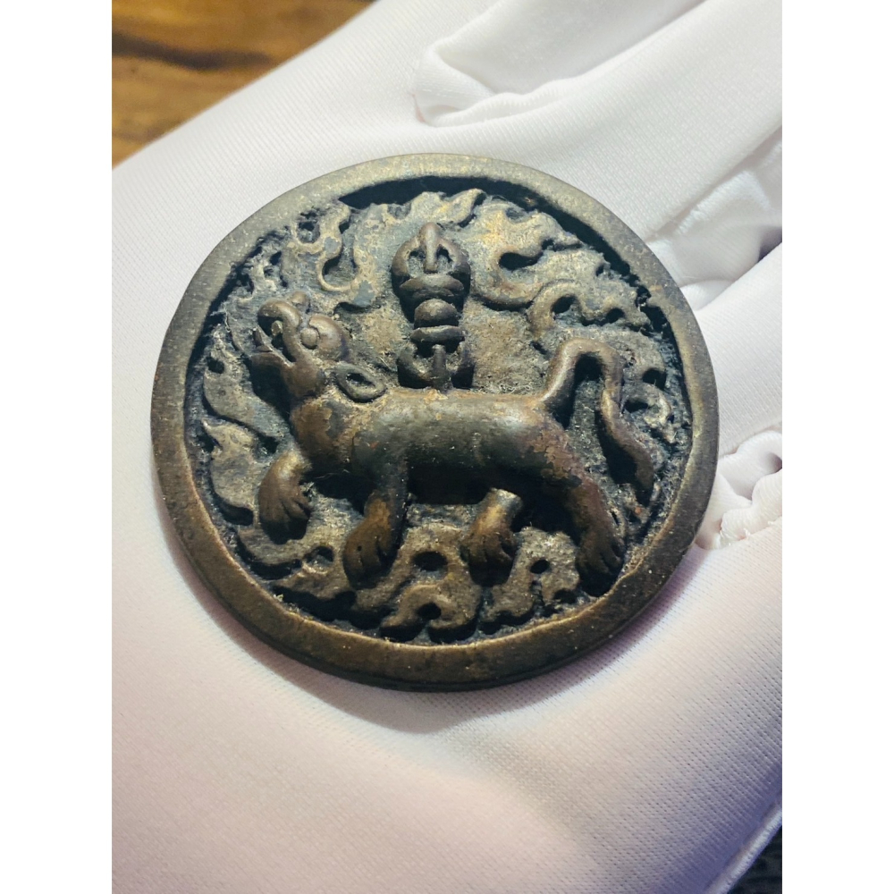 【藏傳佛教-護身符】雪獅駝金剛杵 西藏老天銅 #護身符 #配戴 #鎮宅 #避煞 #避邪-細節圖3