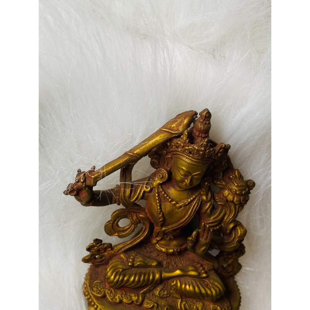 【藏傳佛教護身符-供奉尊】文殊菩薩 3.5吋 未裝臟 #供奉-細節圖3