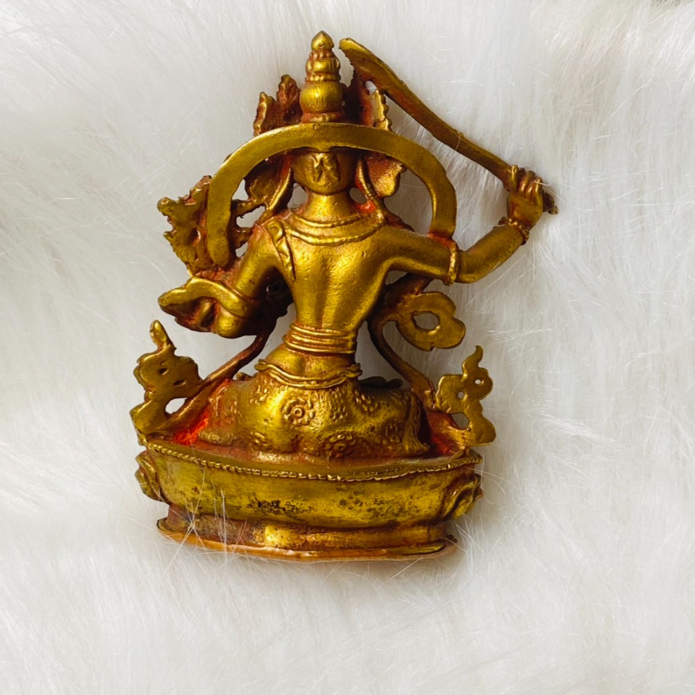 【藏傳佛教護身符-供奉尊】文殊菩薩 3.5吋 未裝臟 #供奉-細節圖4