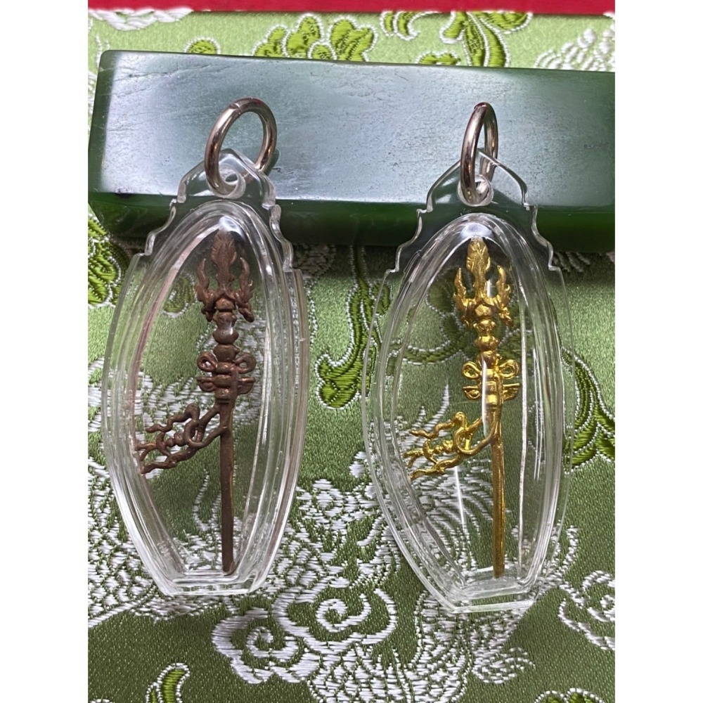 【藏傳佛教護身符-擦擦】蓮師卡杖嘎 第十四世 敏珠林‧德澤仁波切 #配戴 #供奉-細節圖2