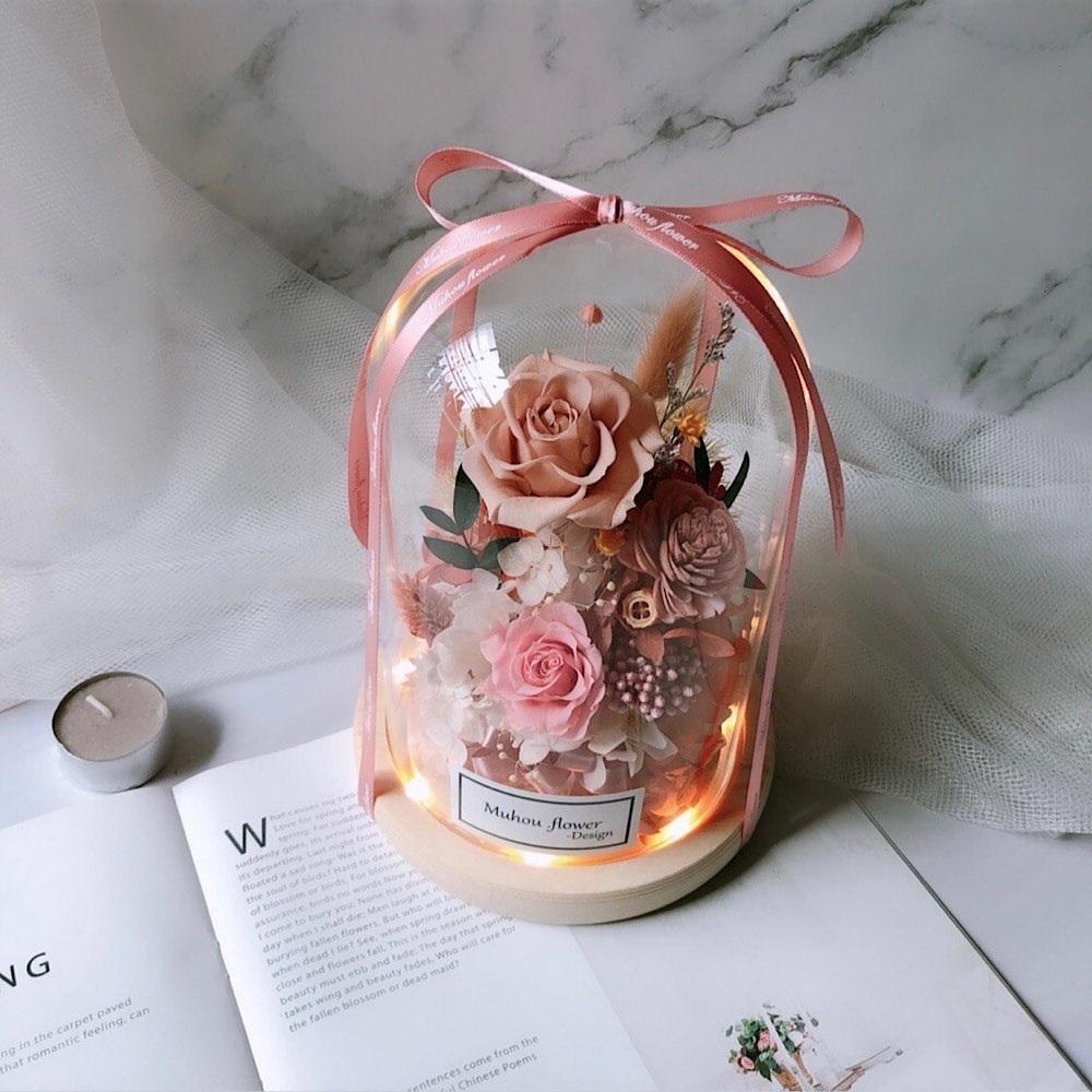 永生花 玫瑰 玻璃罩 情人節禮物-規格圖7