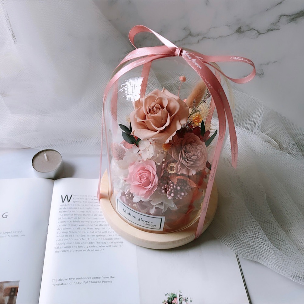 永生花 玫瑰 玻璃罩 情人節禮物-規格圖7