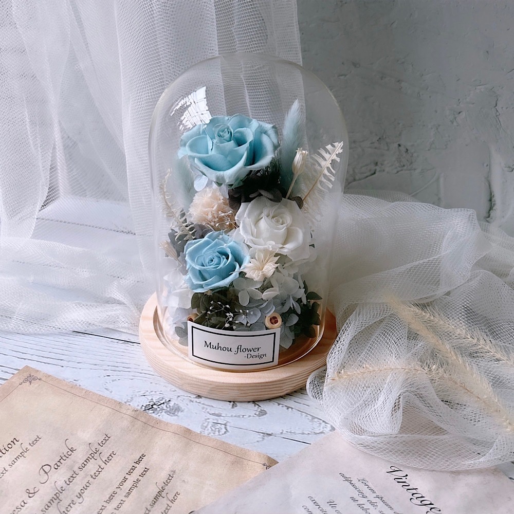 永生花玫瑰玻璃罩 居家擺設 情人節禮物-細節圖3