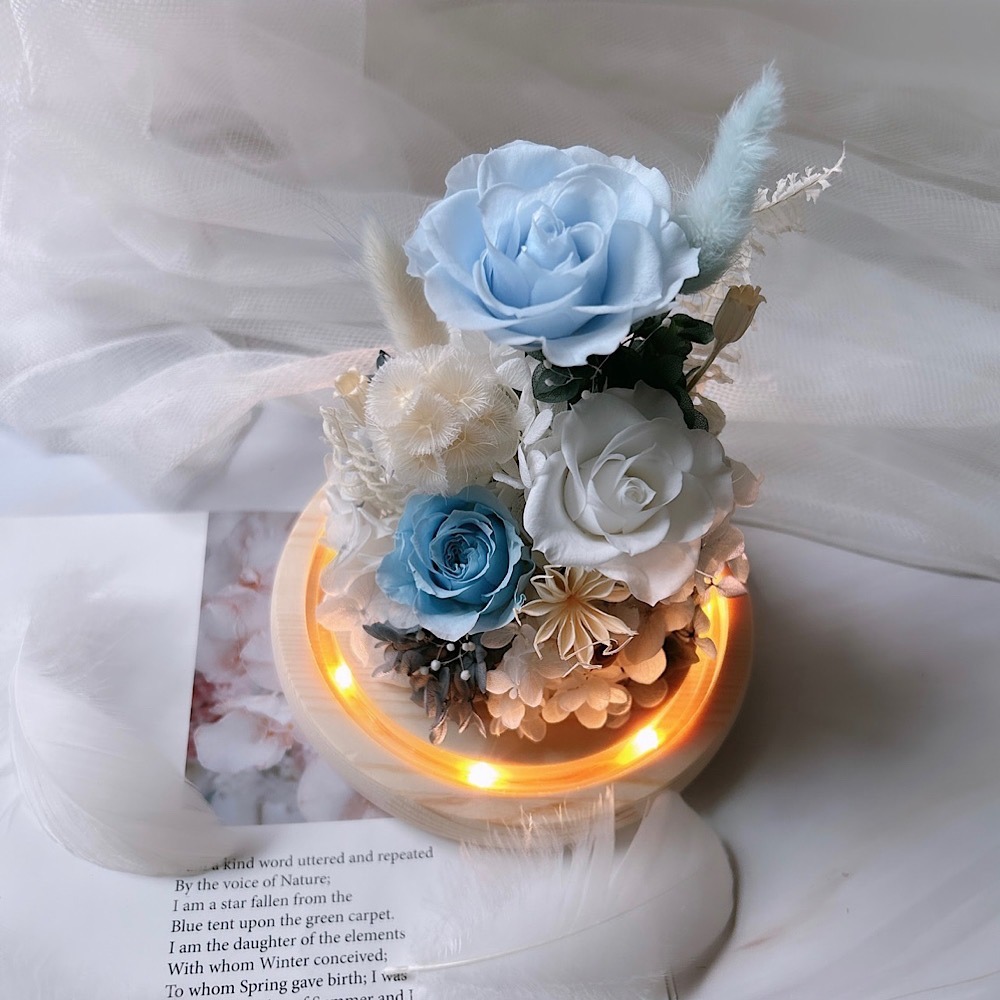 永生花玫瑰玻璃罩 居家擺設 情人節禮物-細節圖5