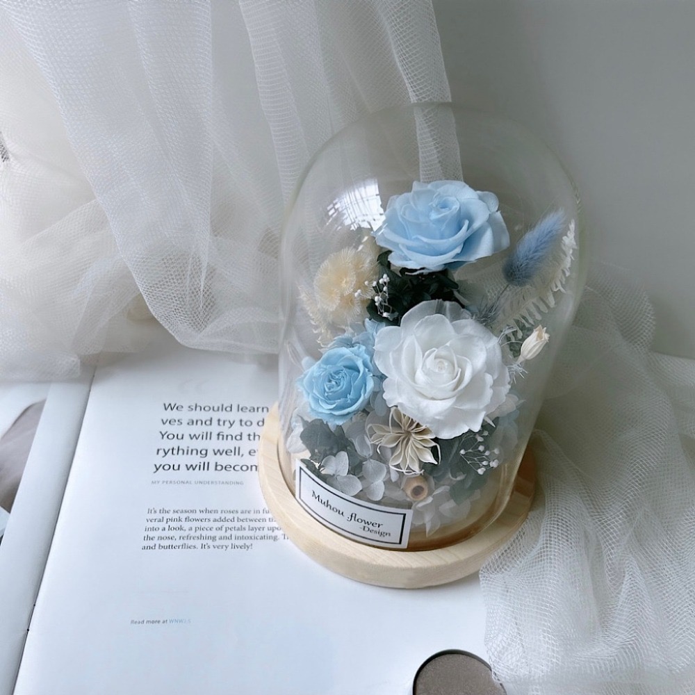 永生花玫瑰玻璃罩 居家擺設 情人節禮物-細節圖6