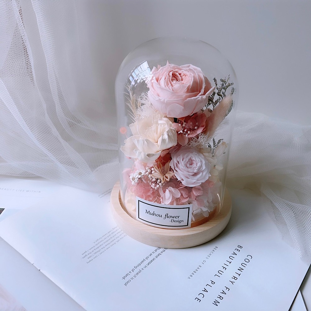 永生花 庭園玫瑰 玻璃罩  薔薇 情人節禮物-細節圖4