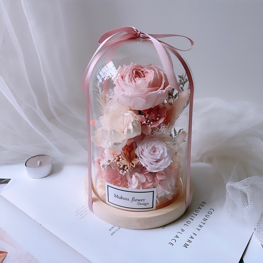 永生花 庭園玫瑰 玻璃罩  薔薇 情人節禮物-細節圖6