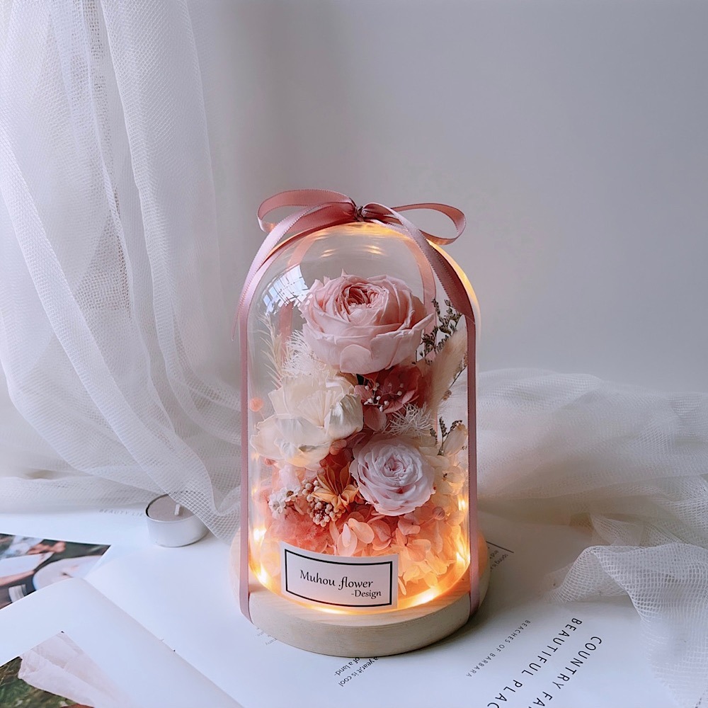 永生花 庭園玫瑰 玻璃罩  薔薇 情人節禮物-細節圖7