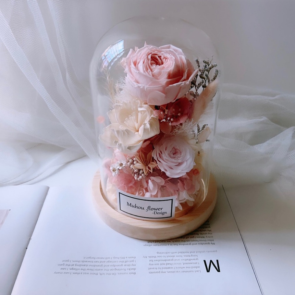 永生花 庭園玫瑰 玻璃罩  薔薇 情人節禮物-細節圖8