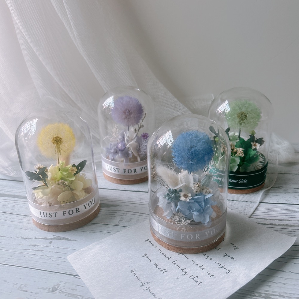 蒲公英永生花玻璃罩 生日禮 情人禮-細節圖2