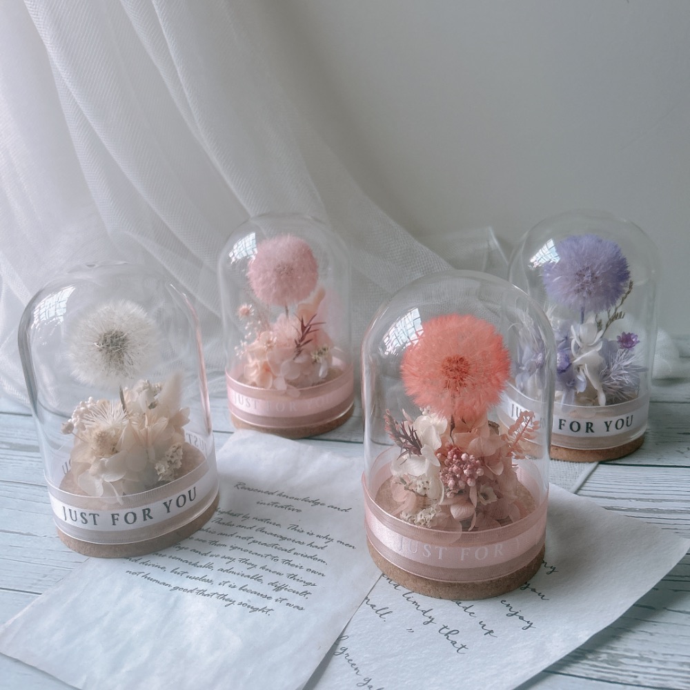 蒲公英永生花玻璃罩 生日禮 情人禮-細節圖3