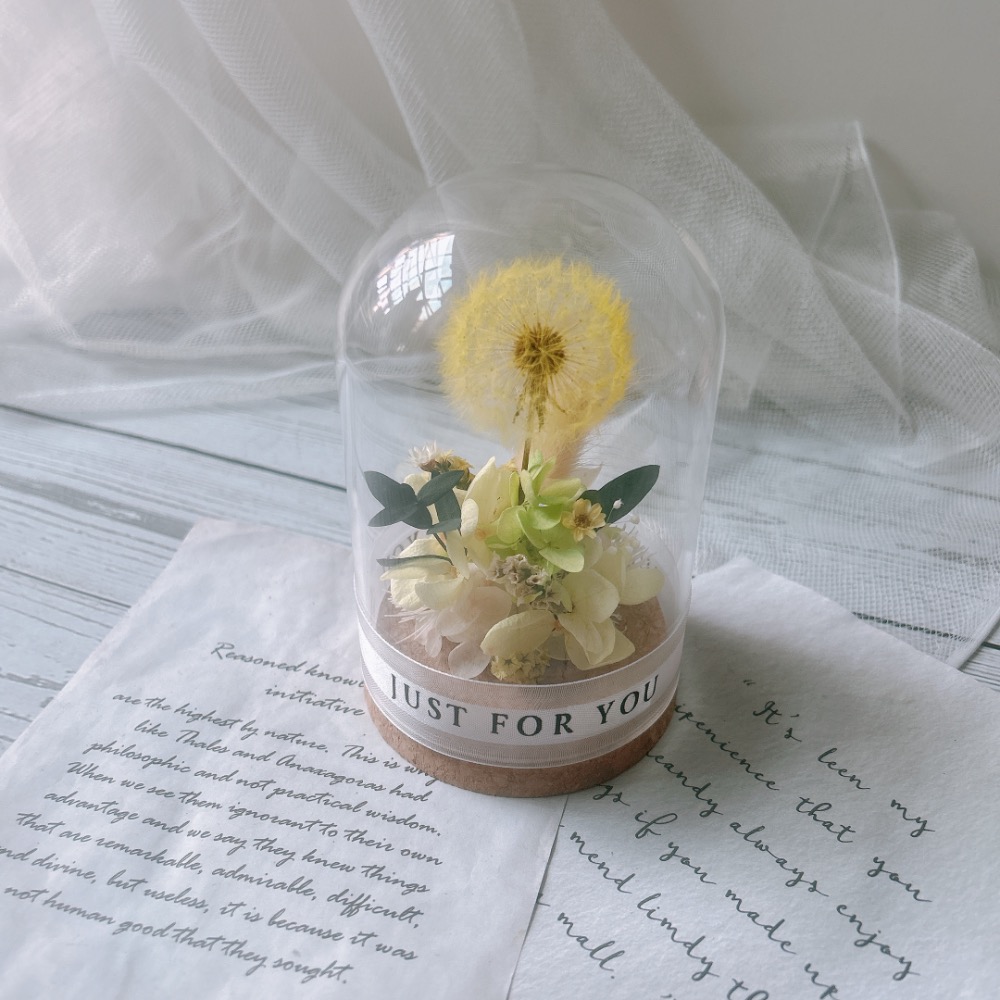 蒲公英永生花玻璃罩 生日禮 情人禮-規格圖4