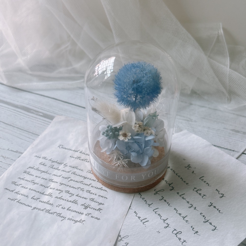 蒲公英永生花玻璃罩 生日禮 情人禮-規格圖4