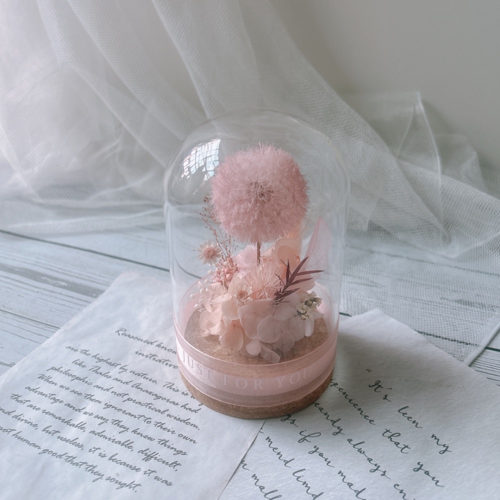 蒲公英永生花玻璃罩 生日禮 情人禮-規格圖4