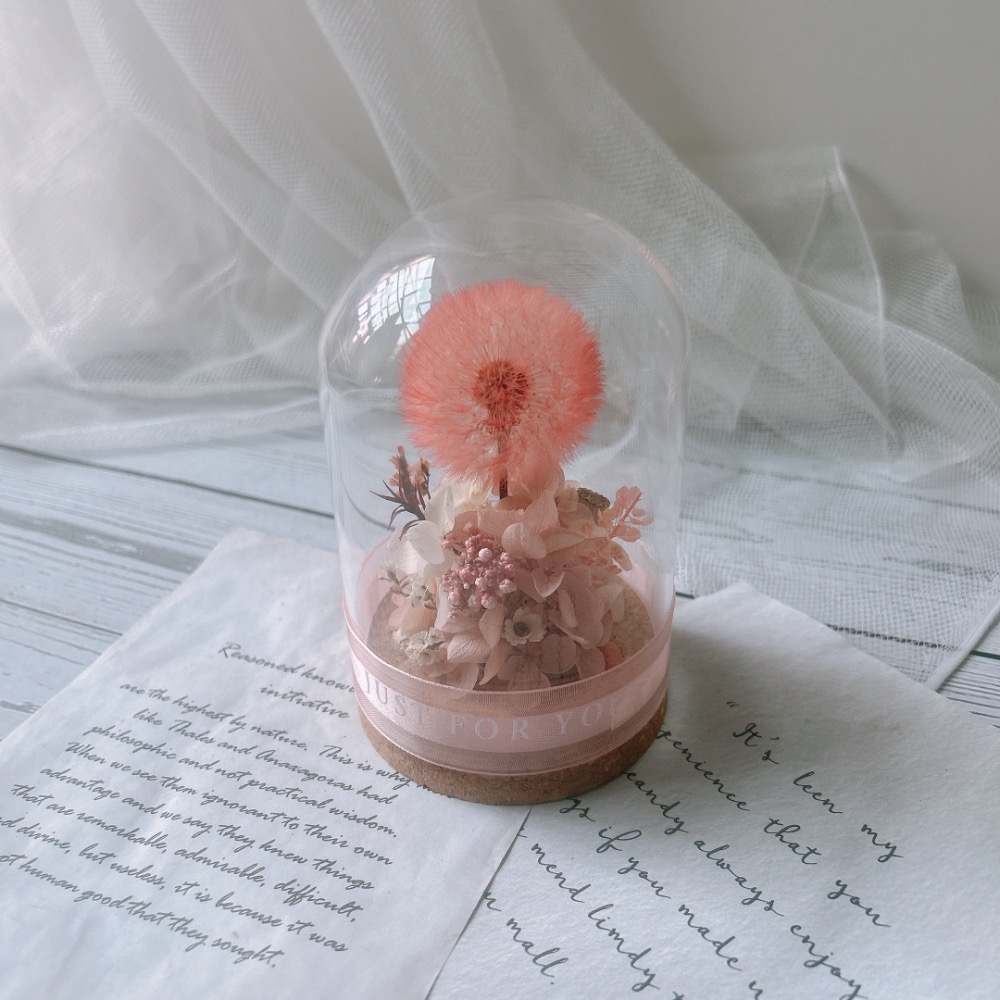 蒲公英永生花玻璃罩 生日禮 情人禮-規格圖4
