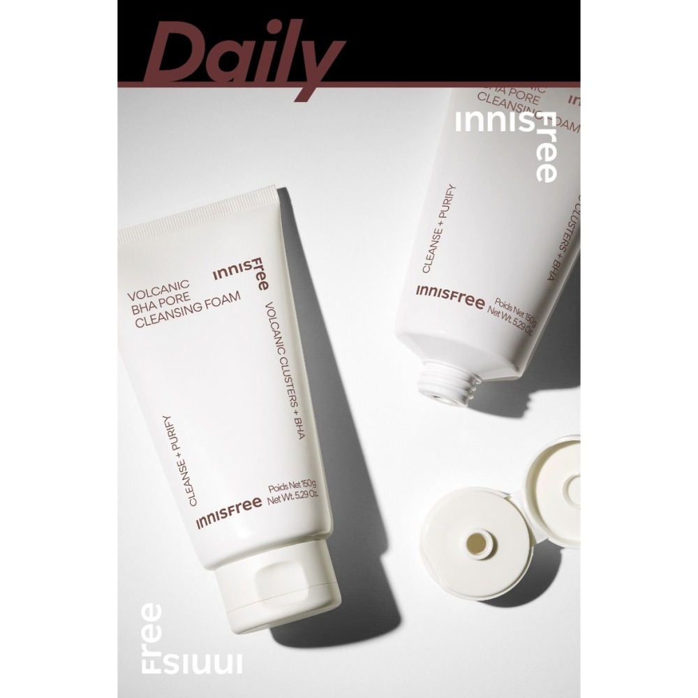 innisfree 橄欖維他命E潔面乳 火山泥毛孔調理潔面乳(BHA) 香榧鬥荳潔面乳 綠茶保濕胺基酸潔面乳-細節圖3