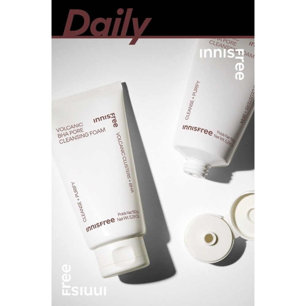 innisfree 橄欖維他命E潔面乳 火山泥毛孔調理潔面乳(BHA) 香榧鬥荳潔面乳 綠茶保濕胺基酸潔面乳-細節圖3