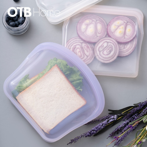 OTB 3D鉑金矽膠保鮮袋1800ml 木槿紫