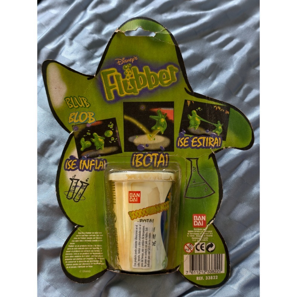 1997 年由 Mattel 生產的迪士尼電影《飛天法寶》(Flubber) 原版綠色黏土收藏玩具。-細節圖2
