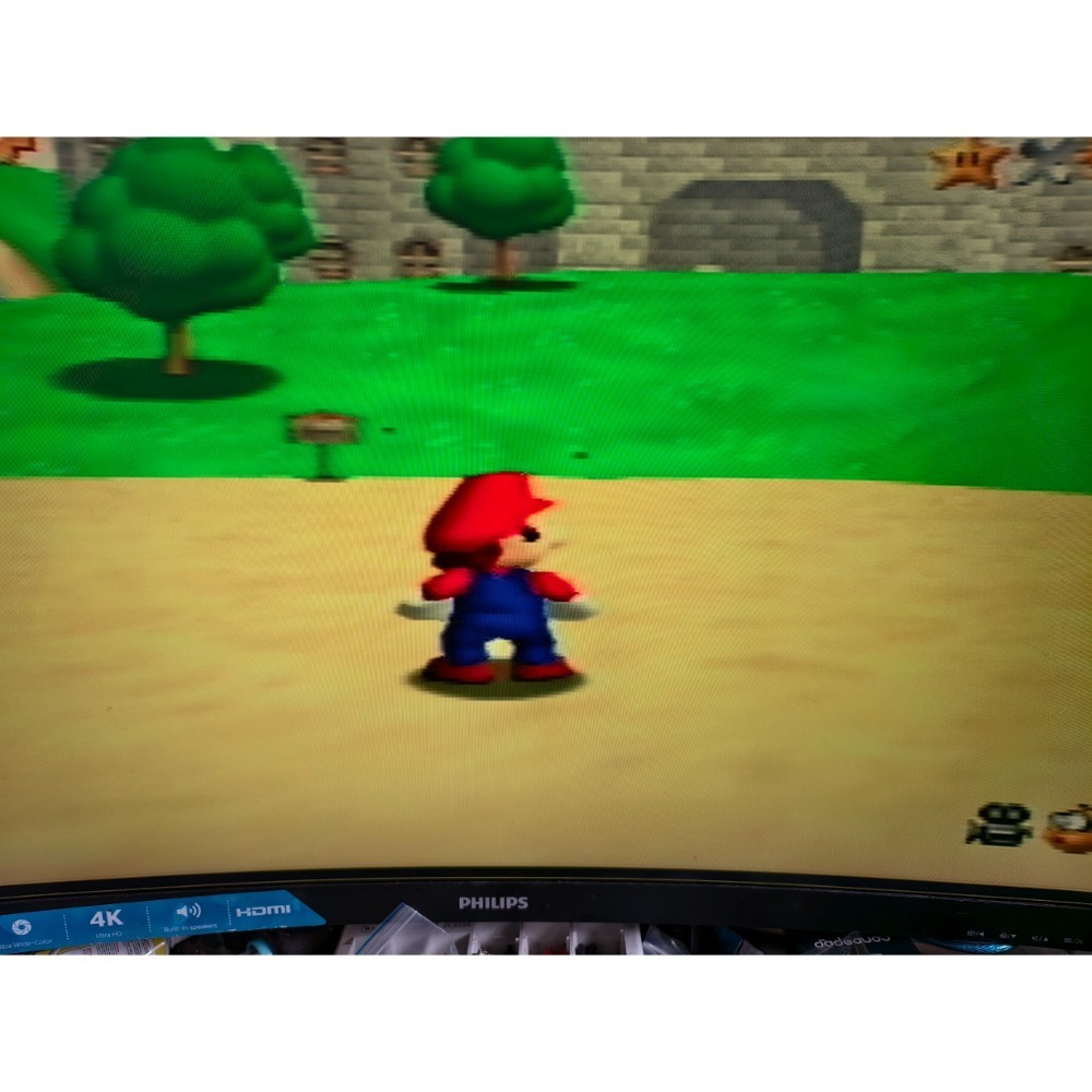 【經典收藏】任天堂 N64 主機（標準黑）+ 原廠手把 + 台灣公司貨《超級瑪利歐64》功能正常-細節圖8
