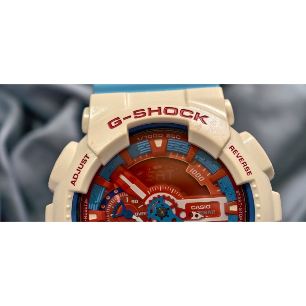 正版 CASIO G SHOCK 5146 鋼彈 美國隊長 多啦A夢(GA-110AC-7ADR)-細節圖2